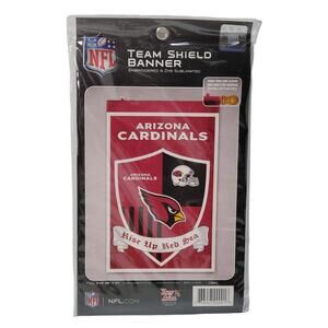 Arizona Cardinals 38" × 24"  Banner Flag Team Shield Design "Rise Up Red Sea"